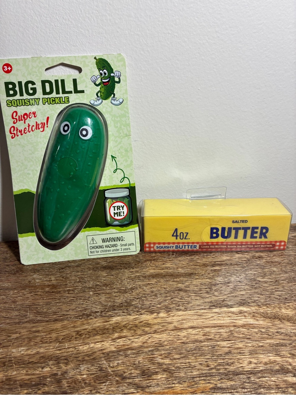 Butter Brand Yellow Squish Butter & Green Big Dill Squishy Pickle